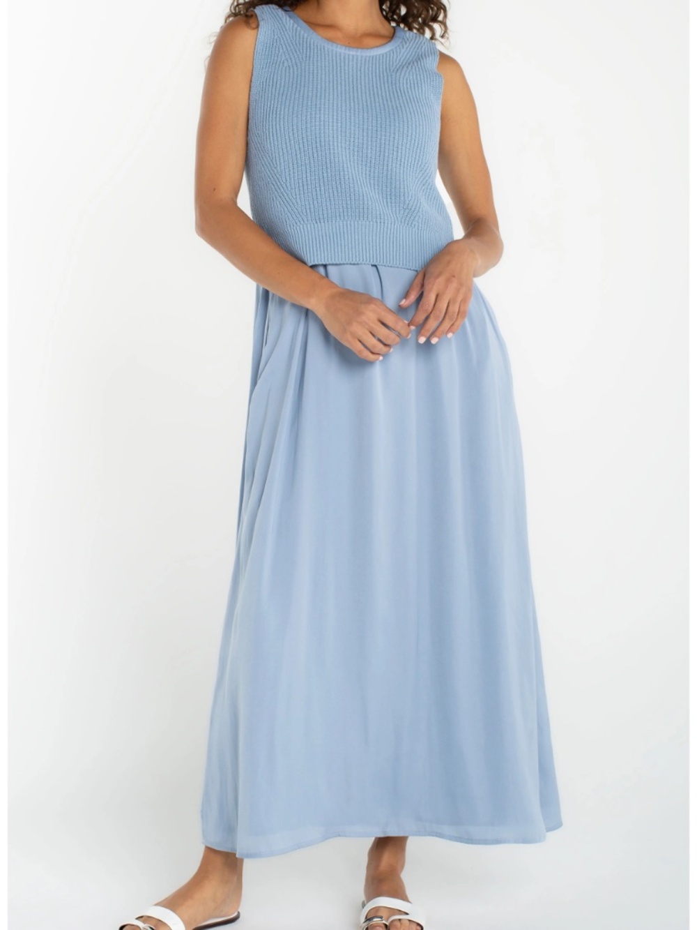 Liverpool Los Angeles Mixed Media Maxi Dress NWT Sz XL